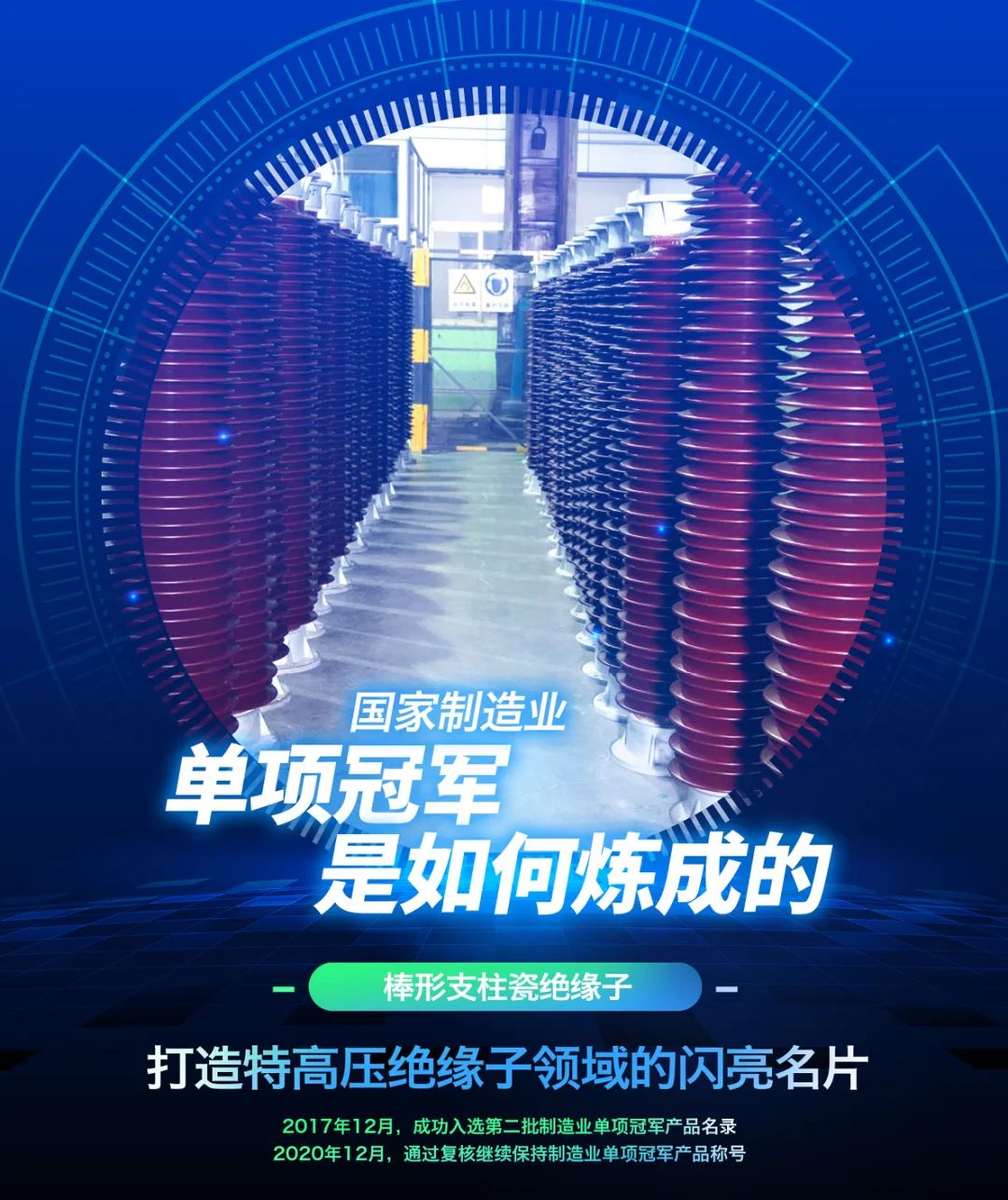 		制造业单项冠军“炼成记” | 中材电瓷：特高压棒形支柱瓷绝缘子，，打造耀眼的“电瓷手刺”_市场绩效_CA88集团有限公司	
